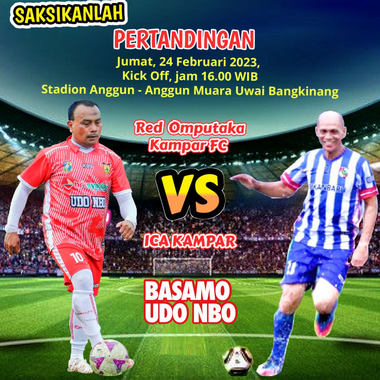 Red Omputaka Vs ICA Kampar Lanjutan Liga Omputaka Cup I, Sore Ini