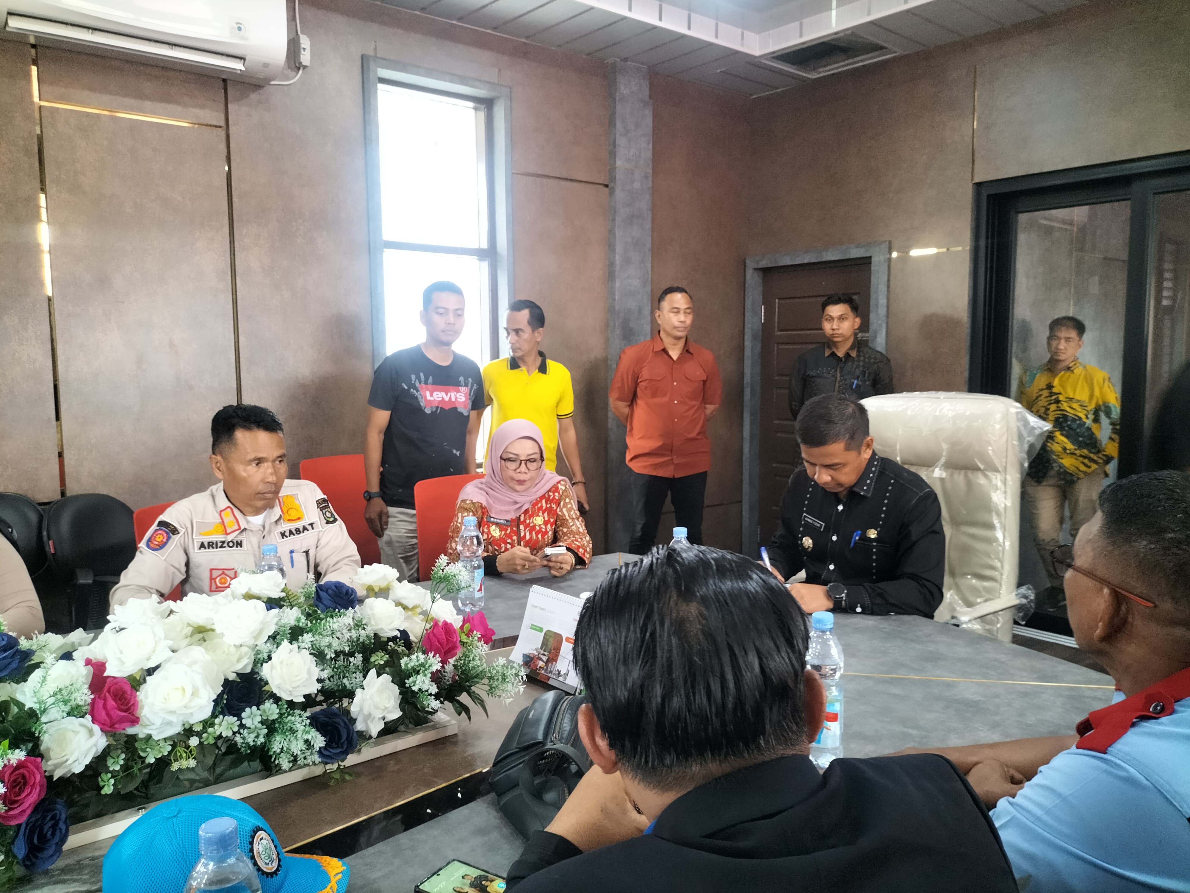 Hadapi Demonstran, Ini Yang Disampaikan Oleh Kasatpol-PP Kampar Arizon di Disperinaker