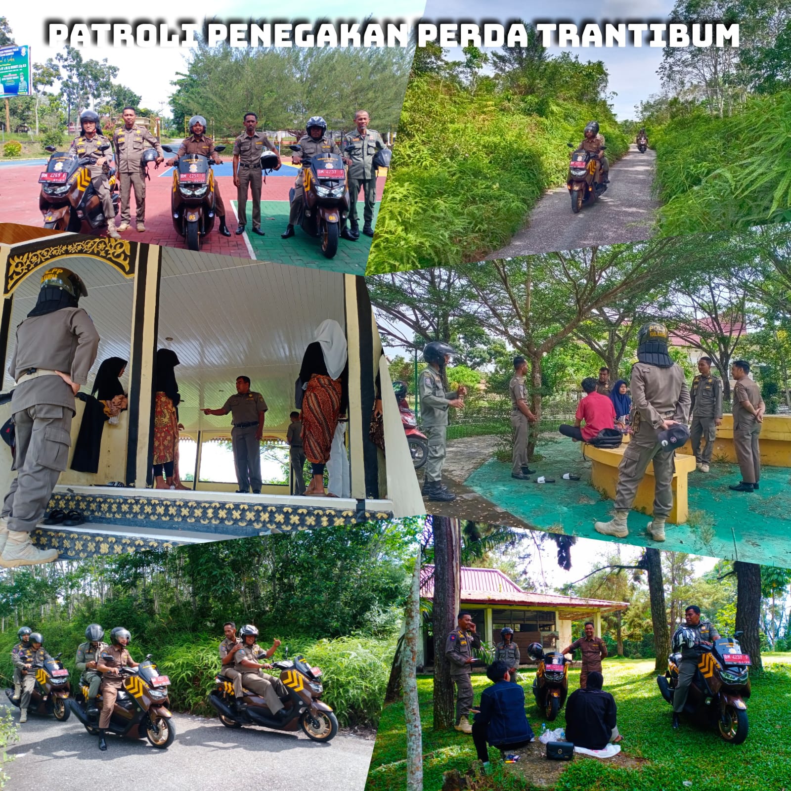 Ruang Publik Balai Adat, Tugu Batu Hitam, Tugu Tigo Tungku Sajoangan Disambangi Satpol-PP Kampar